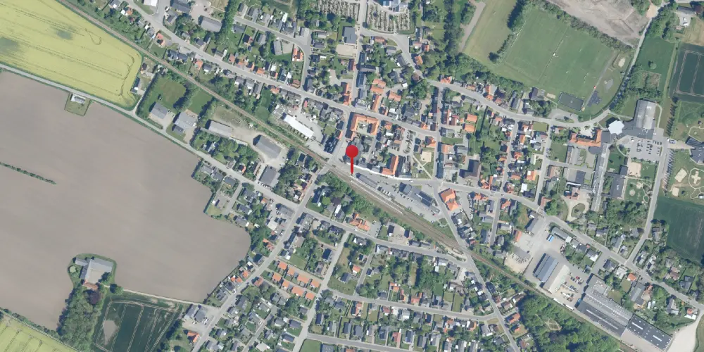 Historisk kort over Hvidbjerg Trinbræt