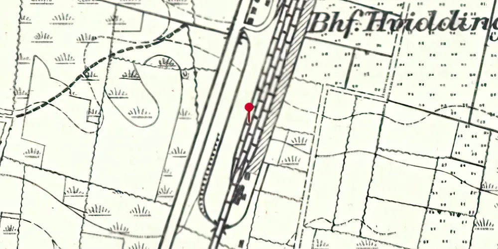 Historisk kort over Hviding Station [1923-1987]