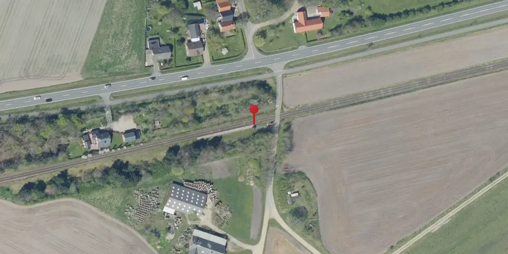 Historisk kort over Hyllerslev Trinbræt