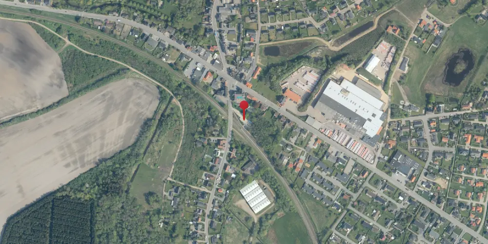 Historisk kort over Højslev Trinbræt