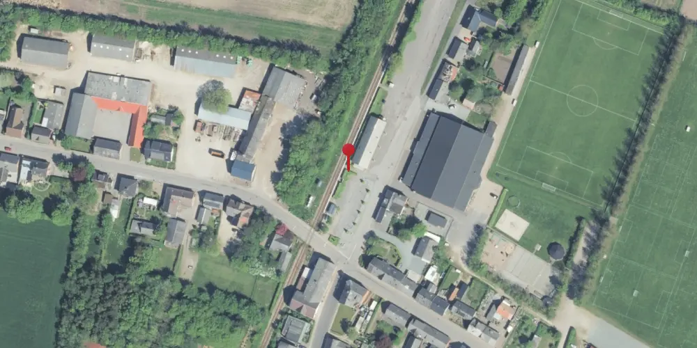 Historisk kort over Hørdum Trinbræt