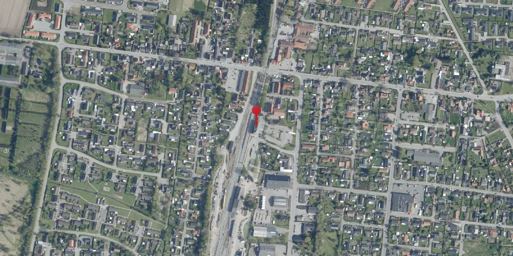 Historisk kort over Hårlev Station