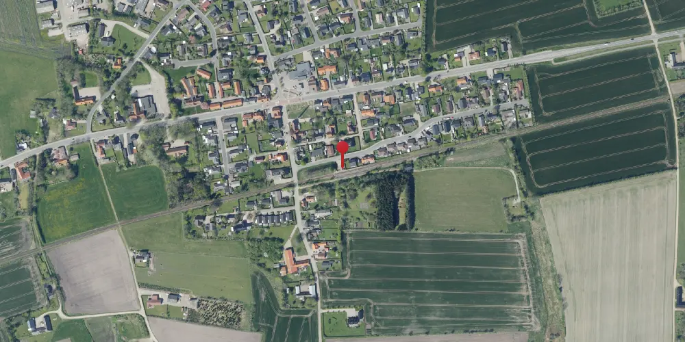 Historisk kort over Janderup Trinbræt