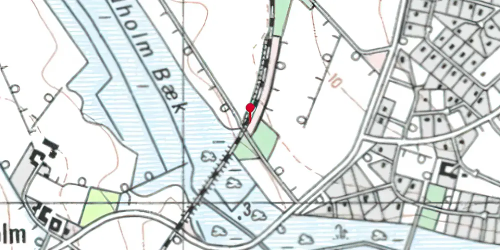 Historisk kort over Jegum Trinbræt