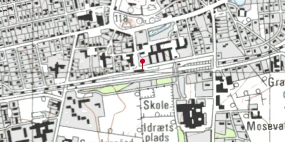 Historisk kort over Jelling Trinbræt