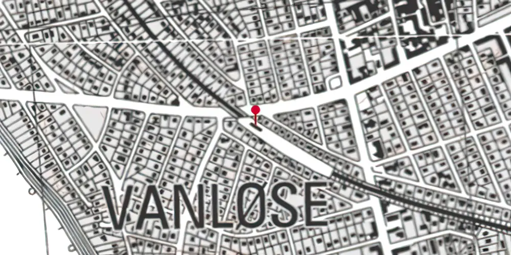 Historisk kort over Jyllingevej S-togstrinbræt