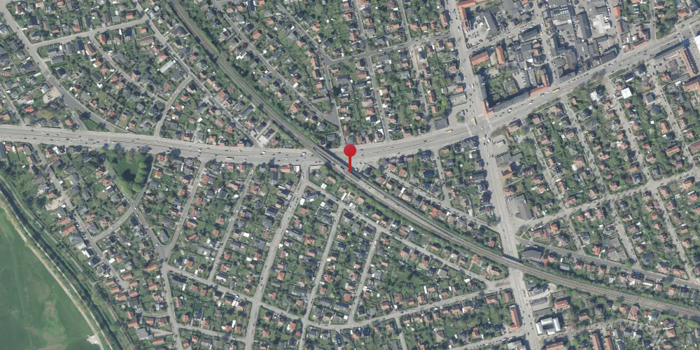 Historisk kort over Jyllingevej S-togstrinbræt