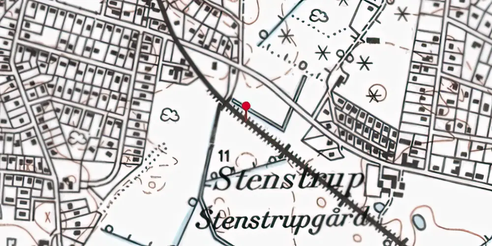 Historisk kort over Karinebæk Trinbræt Historisk kort over Karinebæk Trinbræt