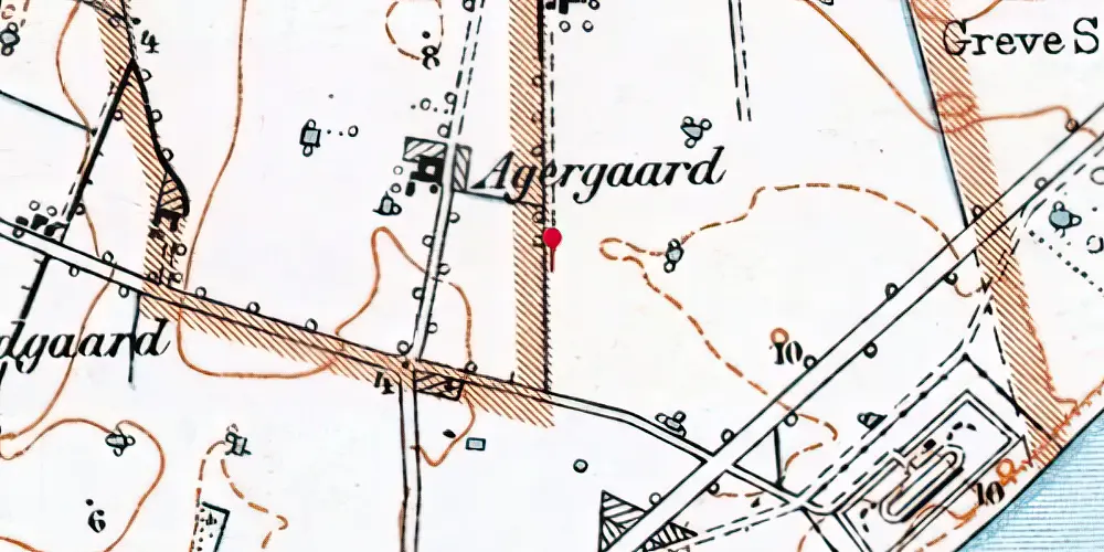 Historisk kort over Karlslunde S-togstrinbræt