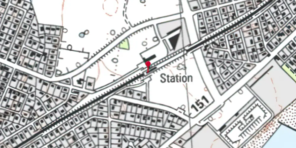 Historisk kort over Karlslunde S-togstrinbræt