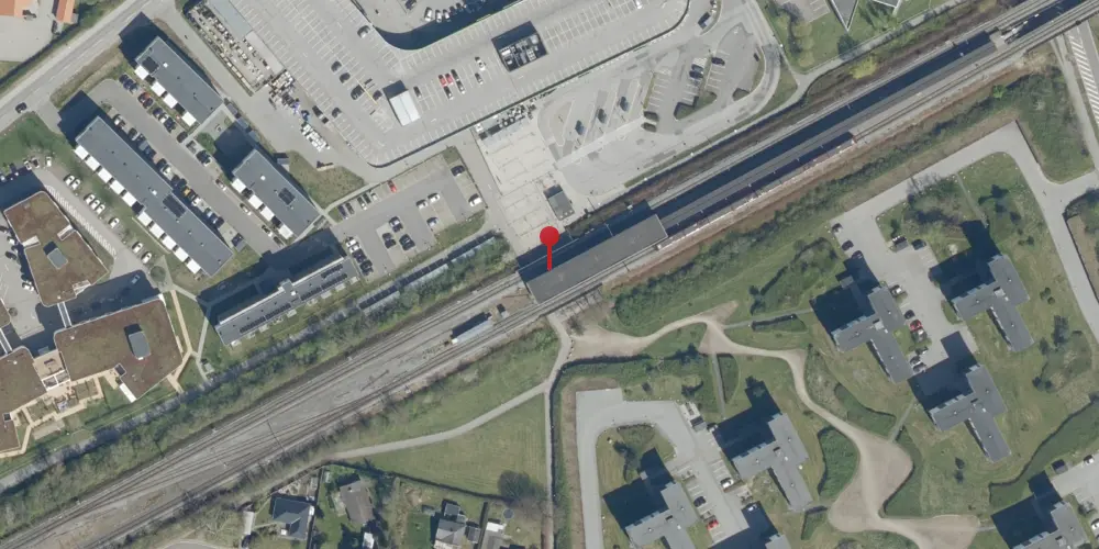 Historisk kort over Karlslunde S-togstrinbræt