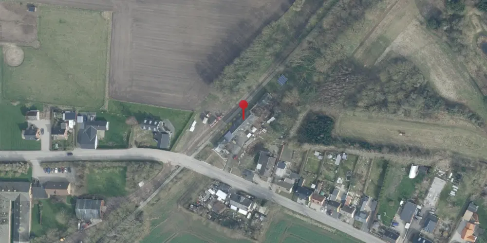 Historisk kort over Sønder Bjerge Station