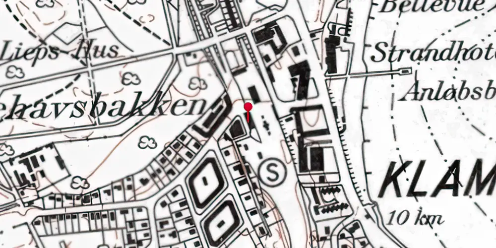 Historisk kort over Klampenborg Station Historisk kort over Klampenborg Station