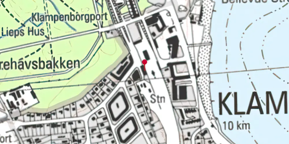 Historisk kort over Klampenborg Station Historisk kort over Klampenborg Station