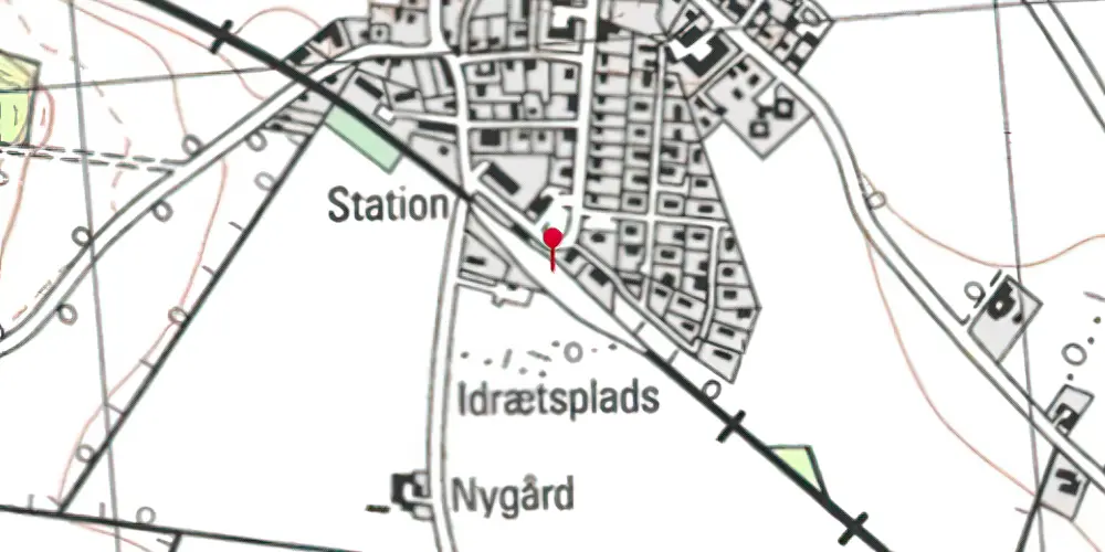 Historisk kort over Klippinge Trinbræt