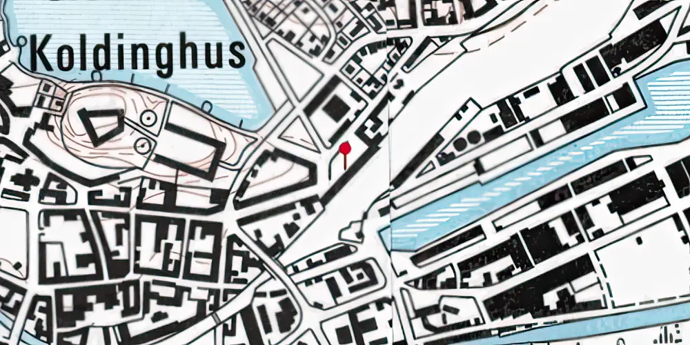 Historisk kort over Kolding Banegård Historisk kort over Kolding Banegård