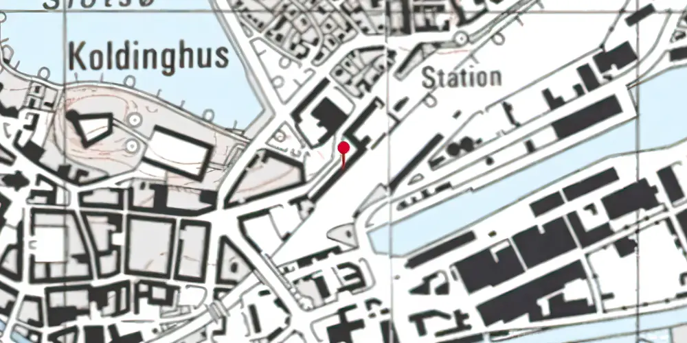 Historisk kort over Kolding Banegård Historisk kort over Kolding Banegård