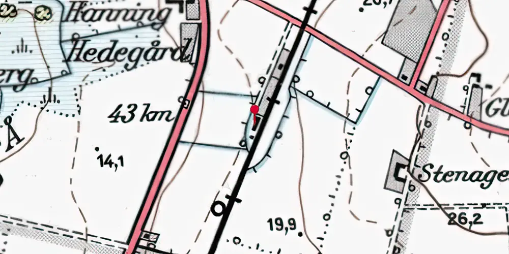 Historisk kort over Kongsholm Station