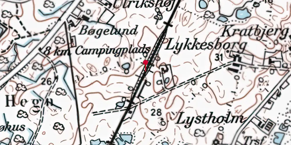 Historisk kort over Kratbjerg Trinbræt