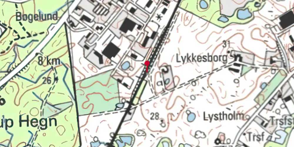 Historisk kort over Kratbjerg Trinbræt