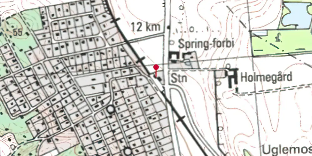 Historisk kort over Kregme Station