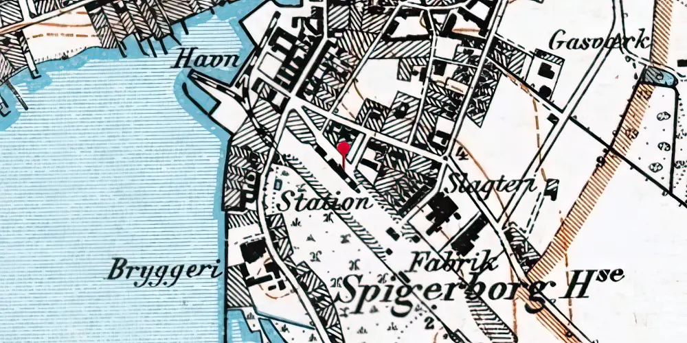 Historisk kort over Skælskør Station Historisk kort over Skælskør Station