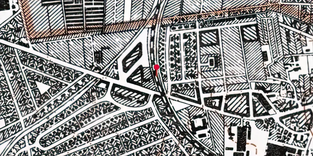 Historisk kort over Langgade S-togstrinbræt Historisk kort over Langgade S-togstrinbræt