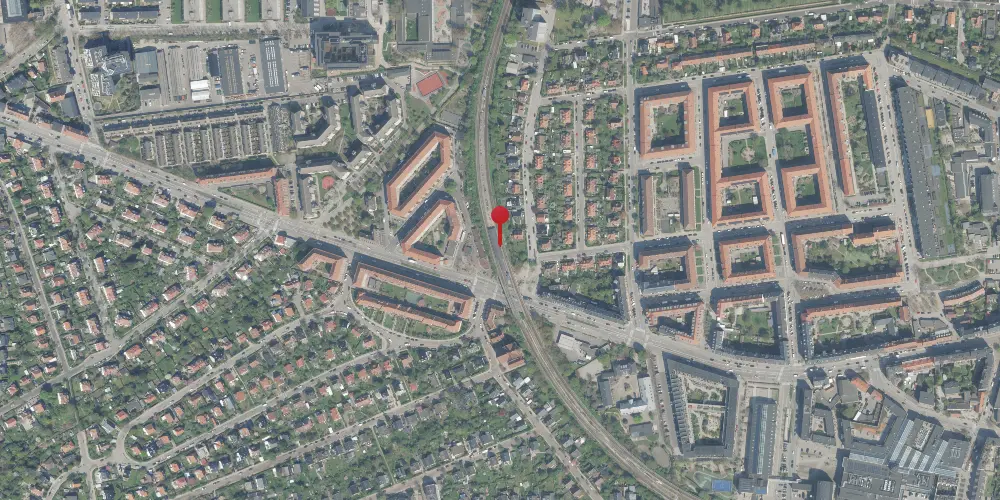 Historisk kort over Langgade S-togstrinbræt Historisk kort over Langgade S-togstrinbræt