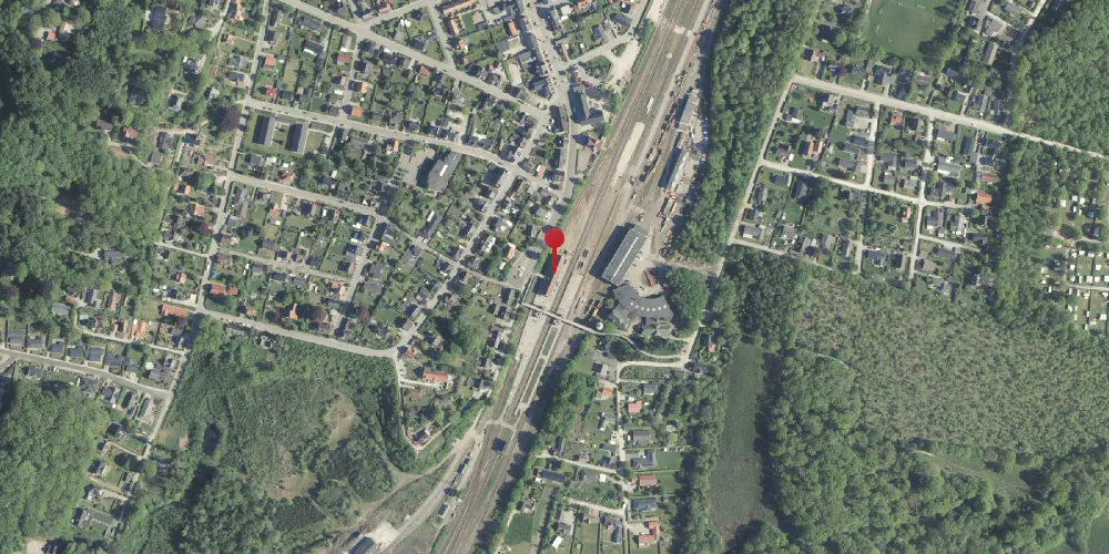 Historisk kort over Langå Station