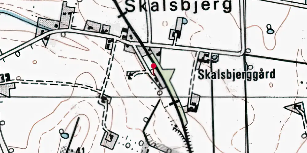 Historisk kort over Sludstrup Station [1892-1959]