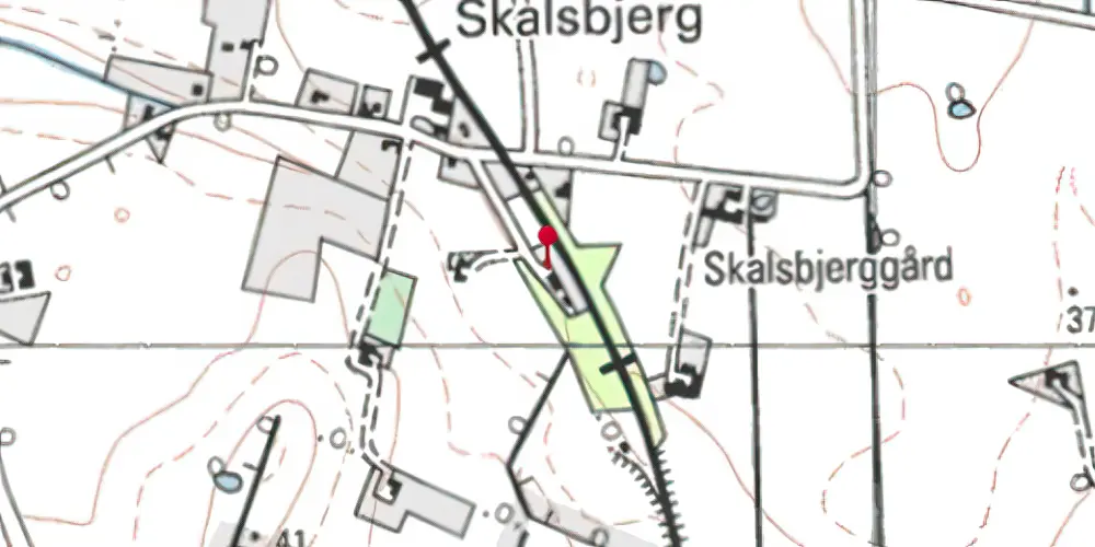 Historisk kort over Sludstrup Station [1892-1959]