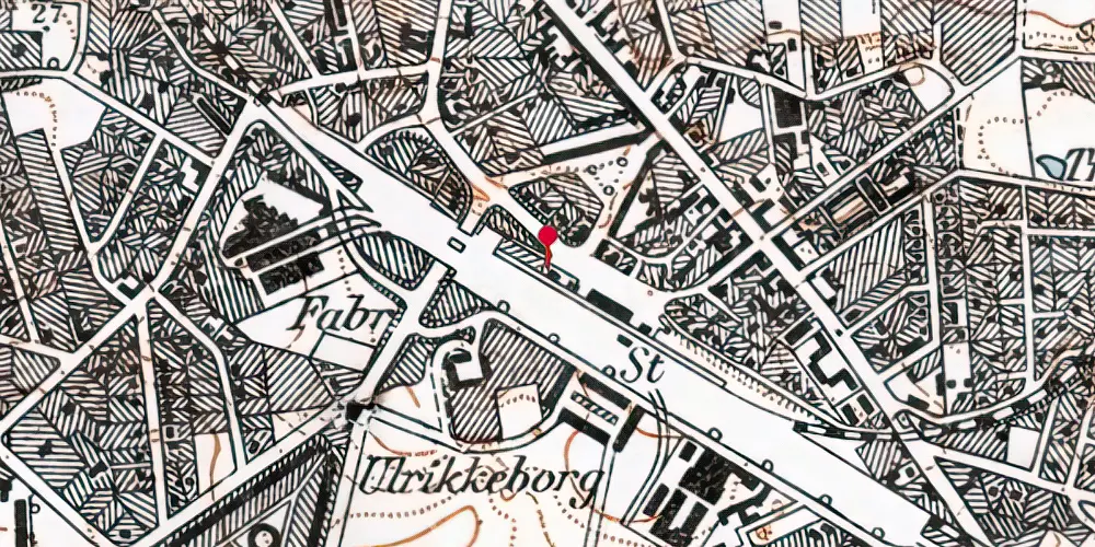 Historisk kort over Lyngby Station [1863-1890]