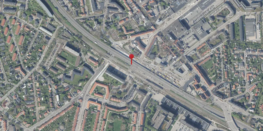 Historisk kort over Lyngby Station [1863-1890]