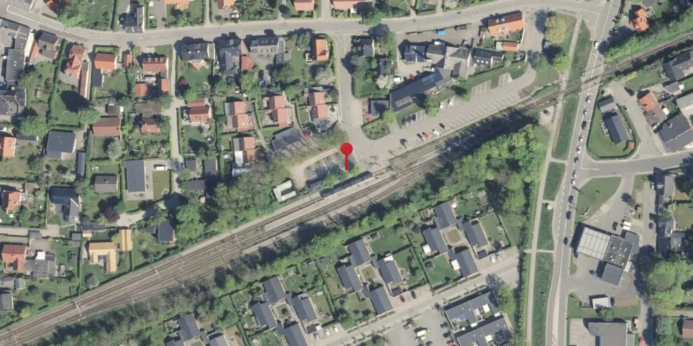 Historisk kort over Lystrup Trinbræt [1977-2016]