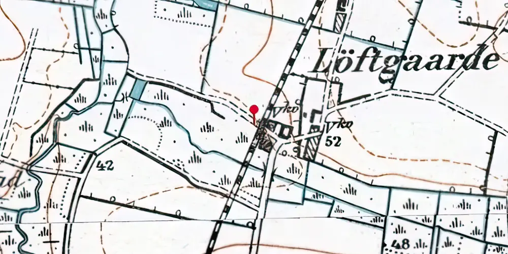 Historisk kort over Løftgård Trinbræt Historisk kort over Løftgård Trinbræt