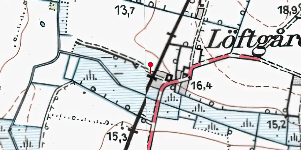 Historisk kort over Løftgård Trinbræt Historisk kort over Løftgård Trinbræt