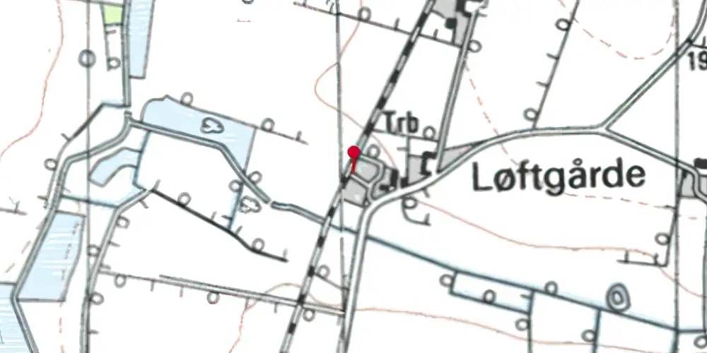 Historisk kort over Løftgård Trinbræt Historisk kort over Løftgård Trinbræt