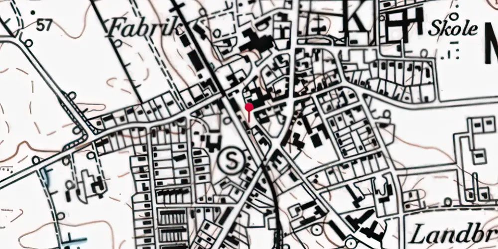 Historisk kort over Malling Station [1884-2016]