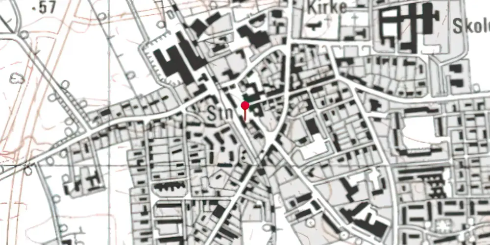 Historisk kort over Malling Station [1884-2016]