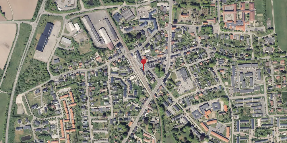 Historisk kort over Malling Station [1884-2016]