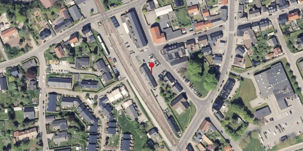 Historisk kort over Malling Station [1884-2016]