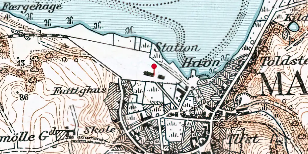 Historisk kort over Mariager Station Historisk kort over Mariager Station