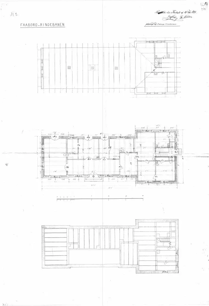 Tegning af  Pejrup Station.