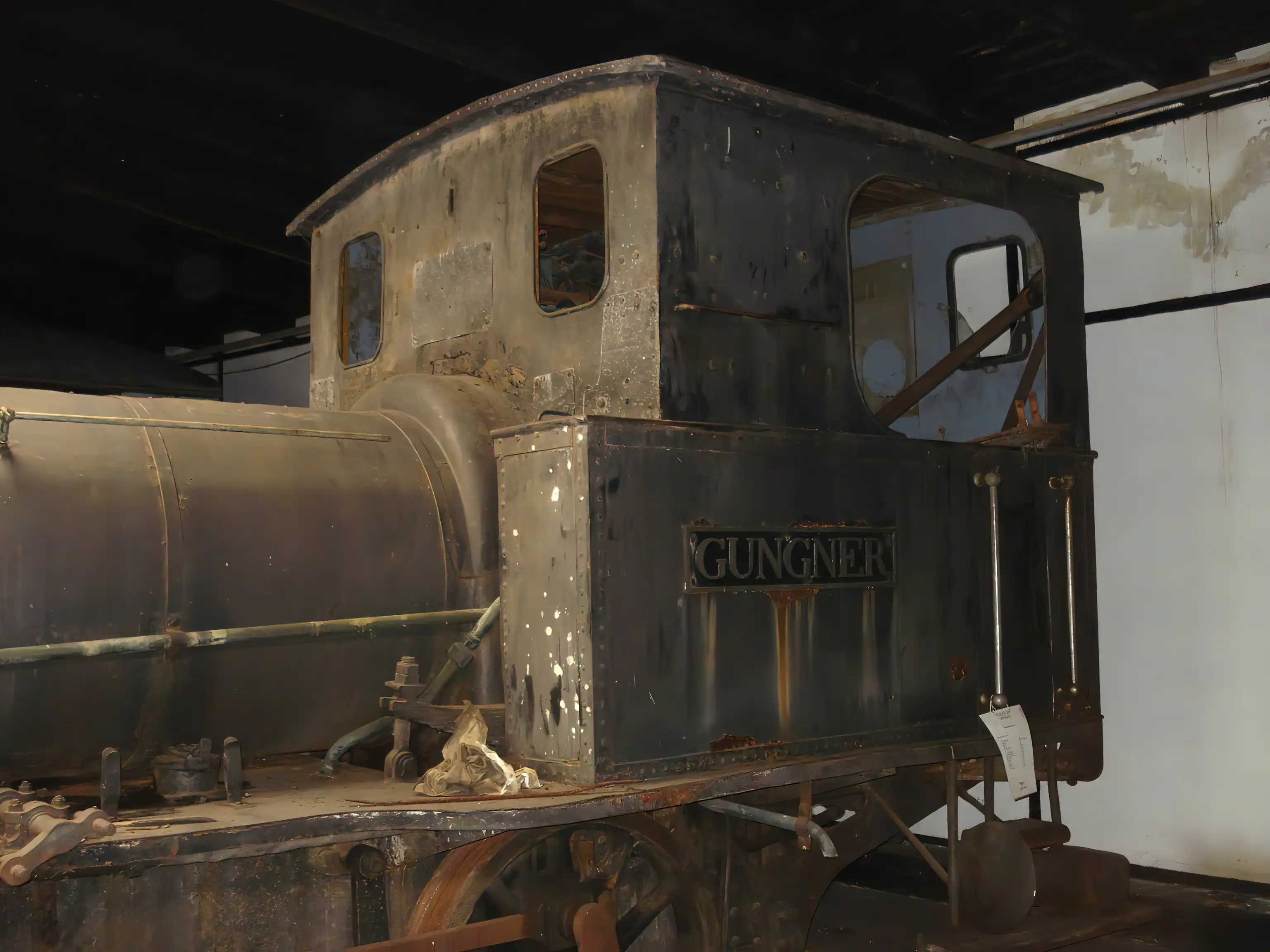 Billede af remiseområdet ved Gedser Station.