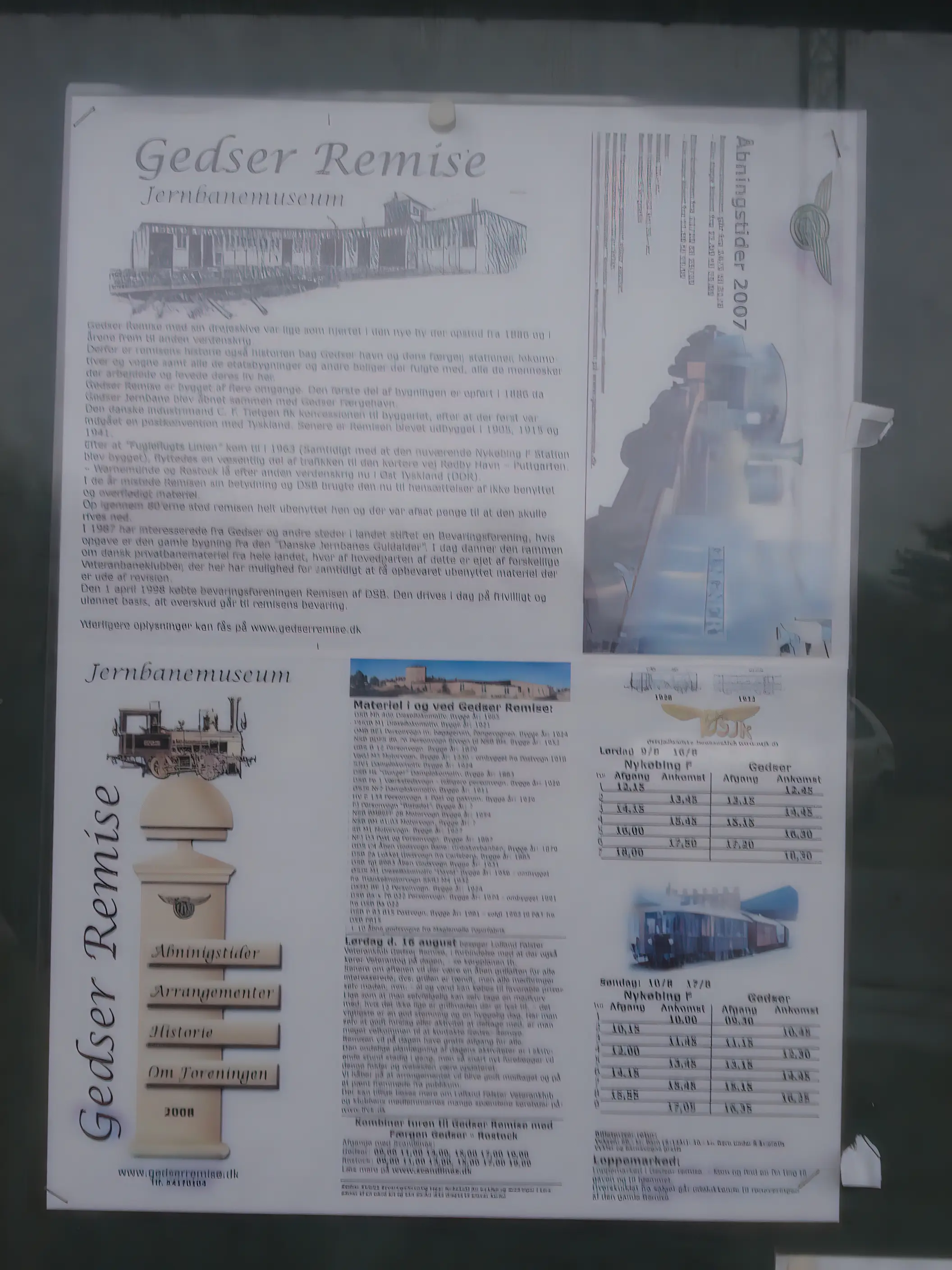 Billede af remiseområdet ved Gedser Station.