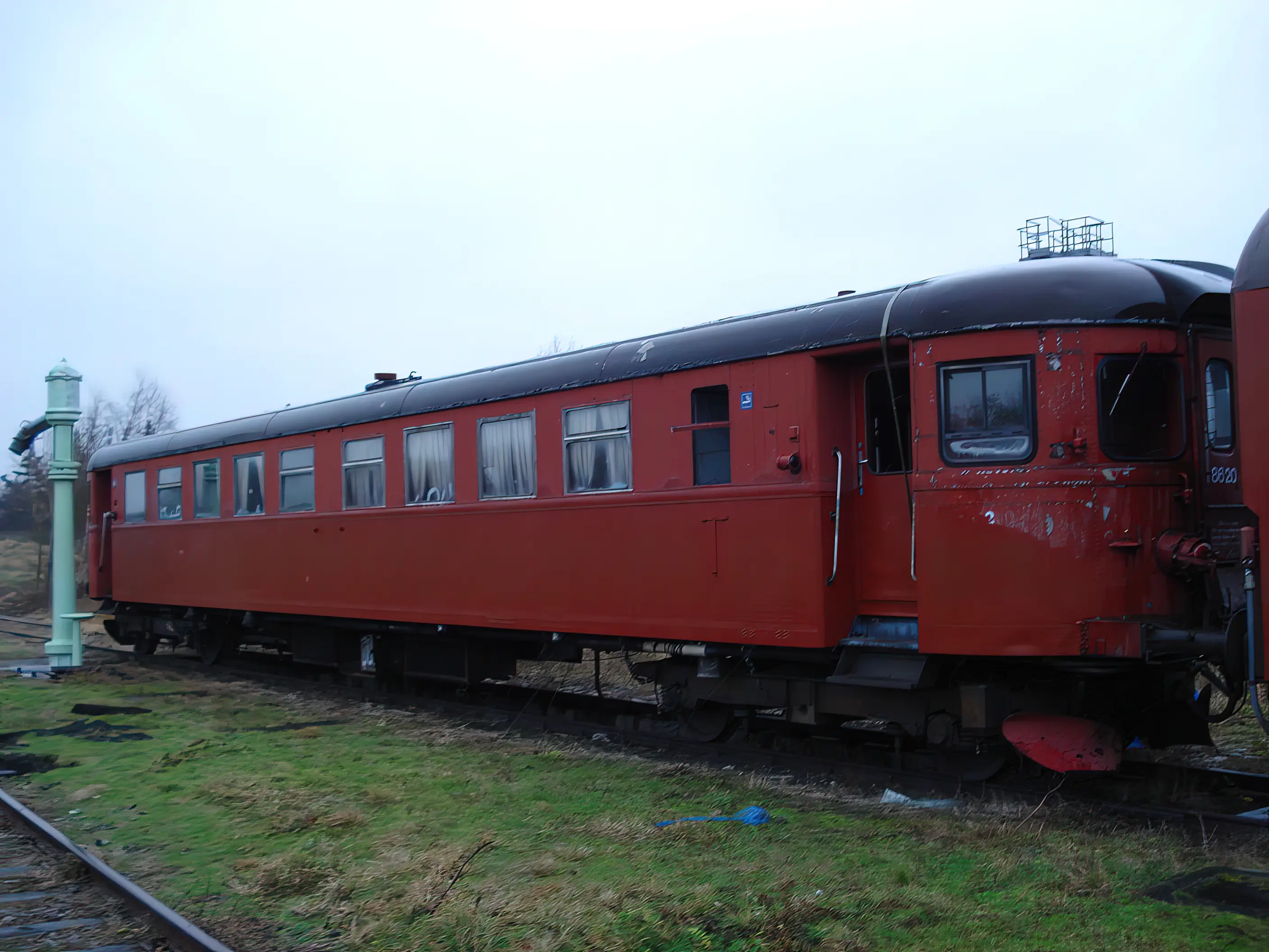 Billede af remiseområdet ved Gedser Station.