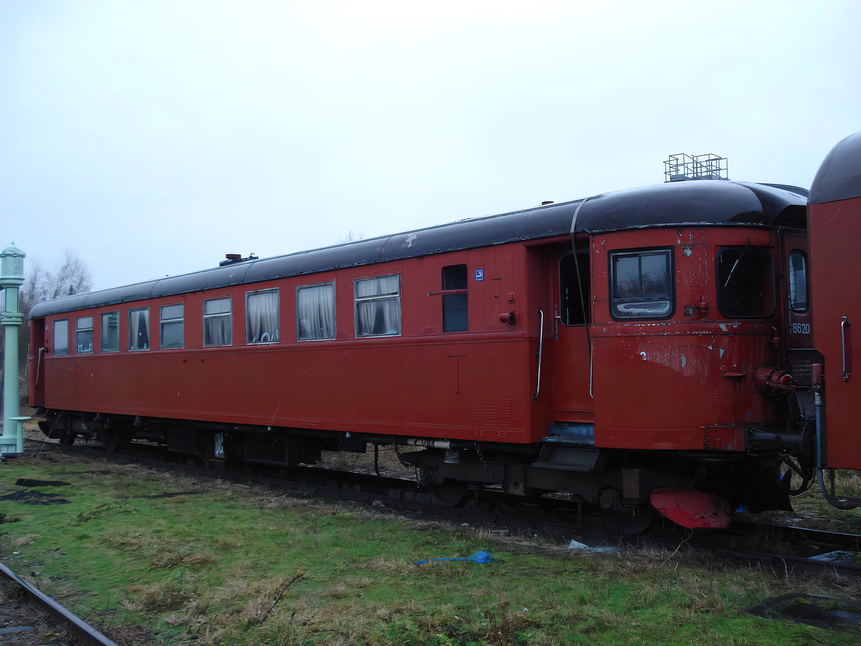 Billede af remiseområdet ved Gedser Station.