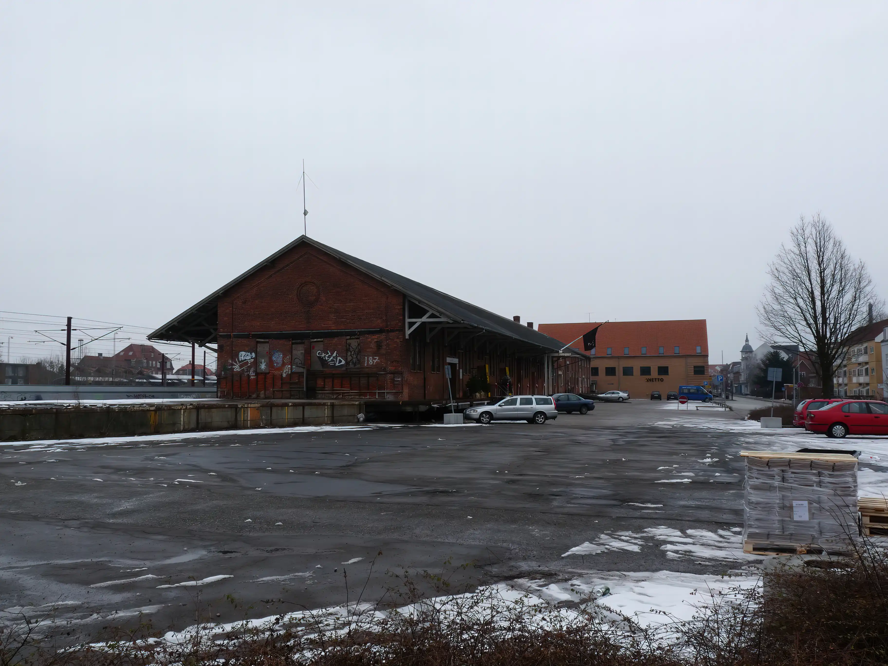 Billede af Slagelse Stations varehus.