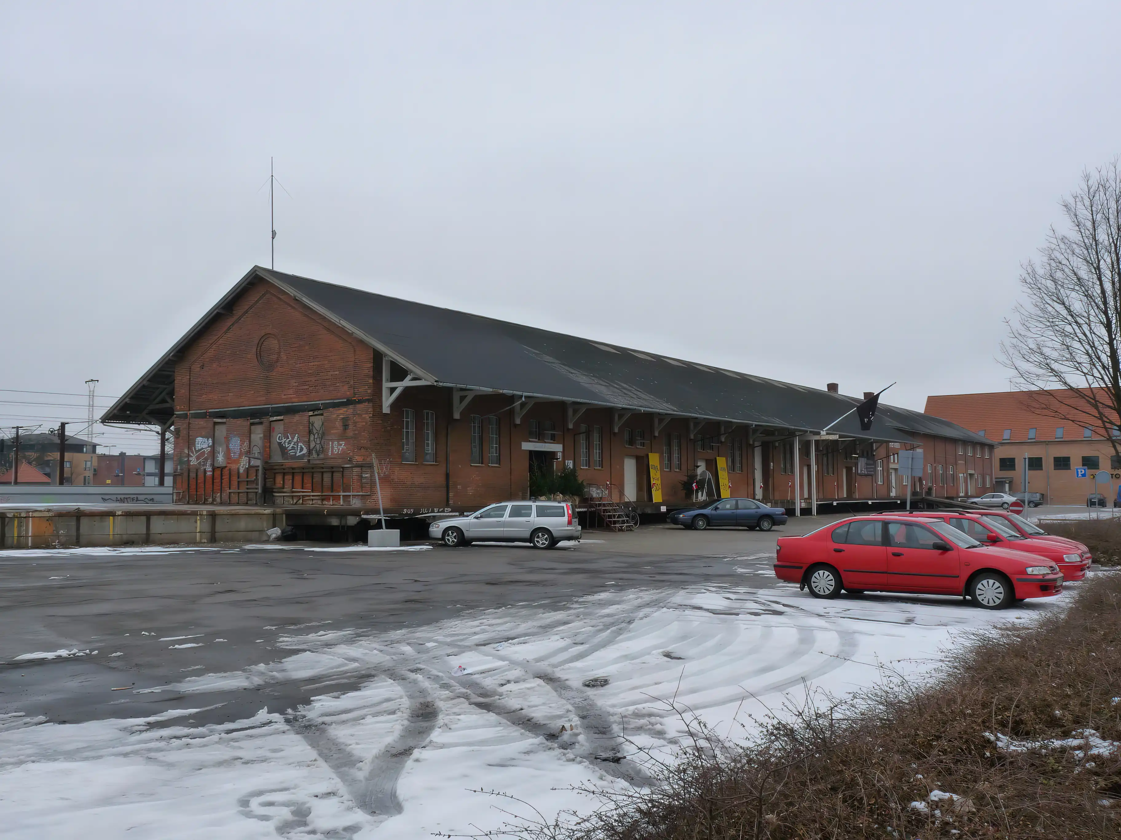 Billede af Slagelse Stations pakhus.