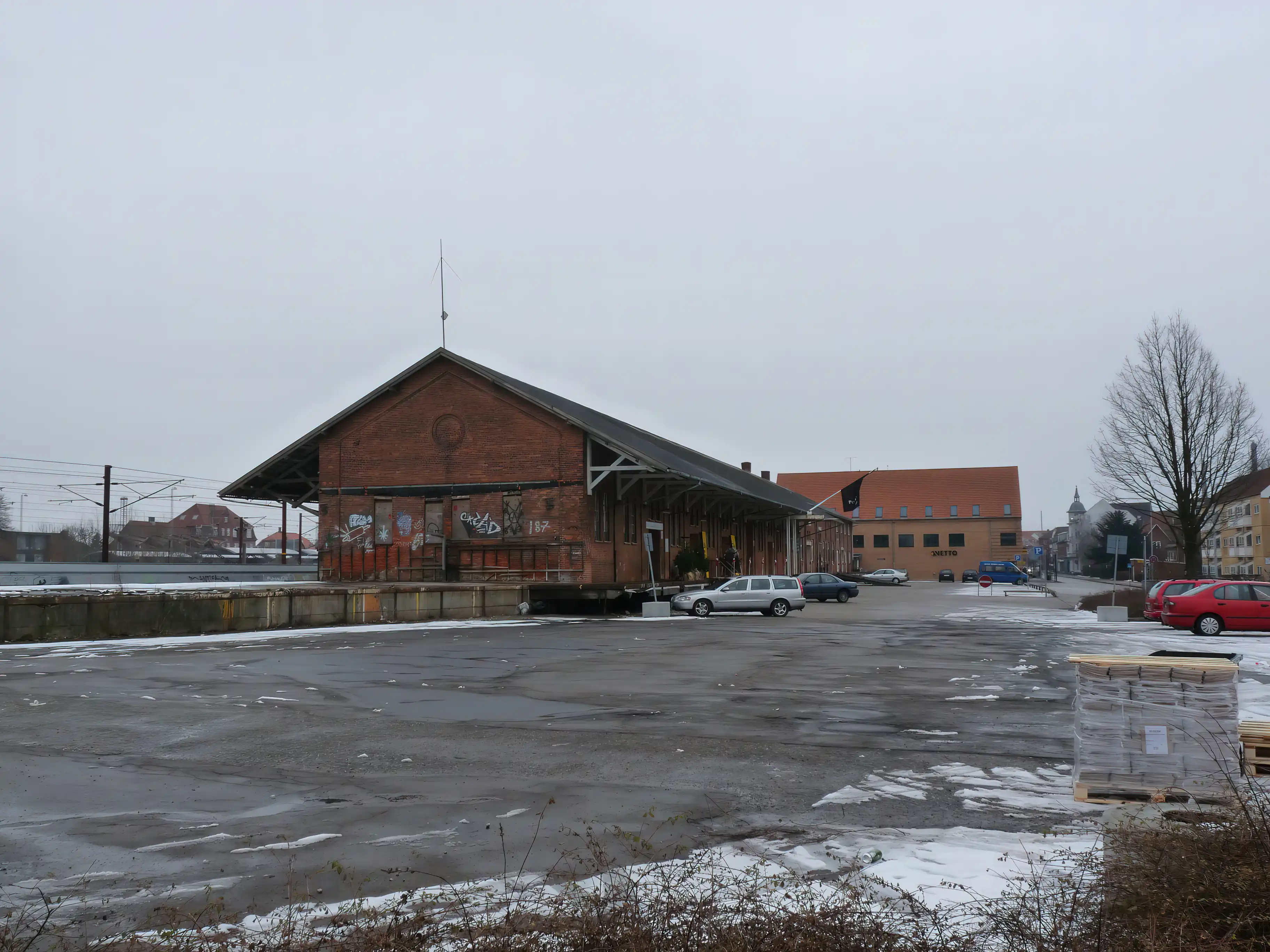 Billede af Slagelse Stations pakhus.